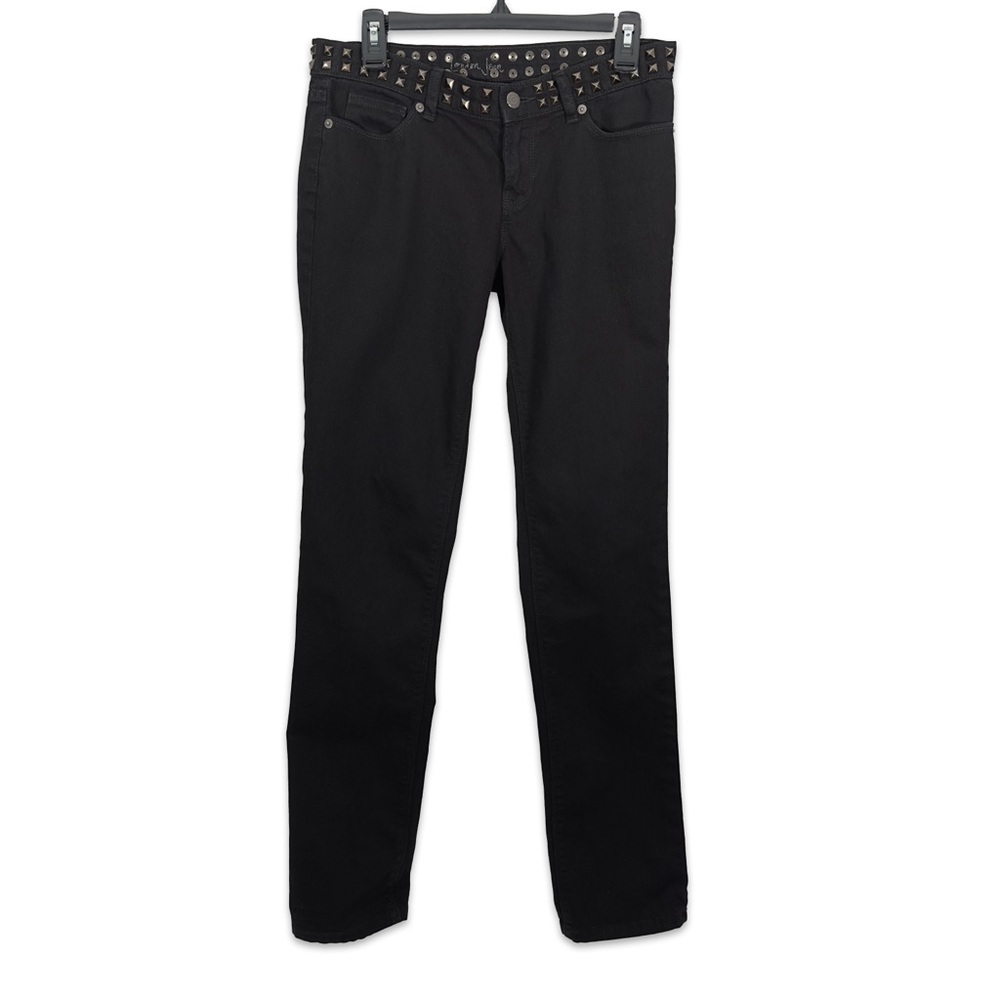 Vintage London Jean black straight leg jeans size six.